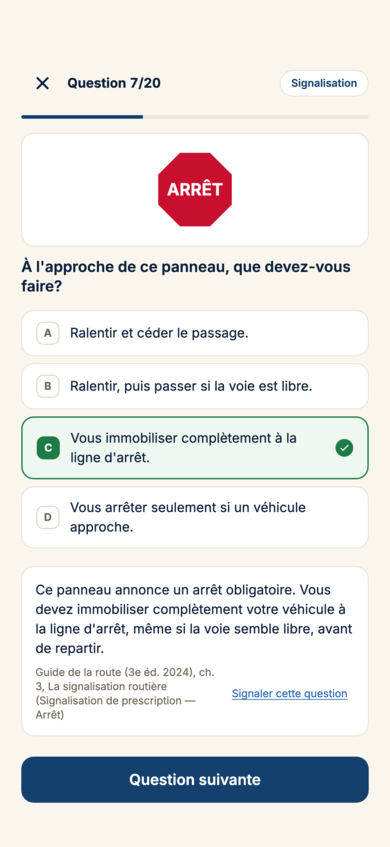 Une question de pratique, corrigée et expliquée